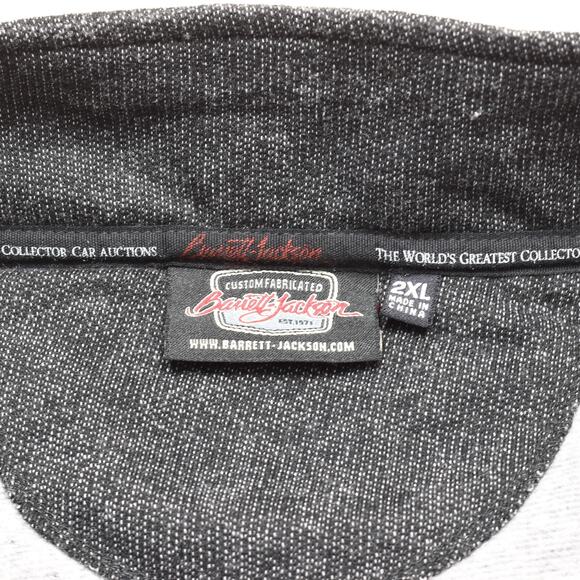 Barret Jackson Men 1/4 Zip Pullover Sweater Cotton Blend Gray Size 2XL - Picture 7 of 8